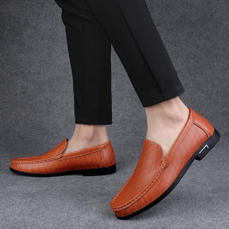 Plus Size 45 46 Leather Loafers Men Moccasins 2025 Mens Casual Shoes Breathable Slip On Flats Male Driving Shoes 2024