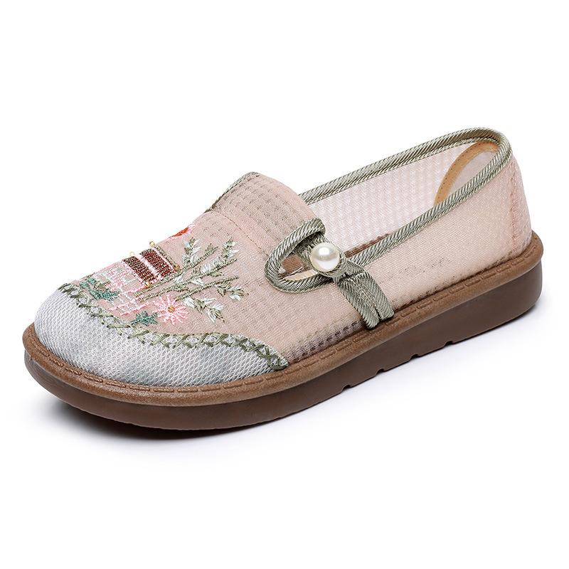 Shoes women's summer women's shoes soft sole not tired feet women's single shoes mesh breathable shoes lazy shoes mother shoes one pedal