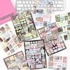 4styles 8Pcs/bag Monsoon Letter Series Stickers INS Original Style Handbook Stickers DIY Scrapbook Diary Notebook