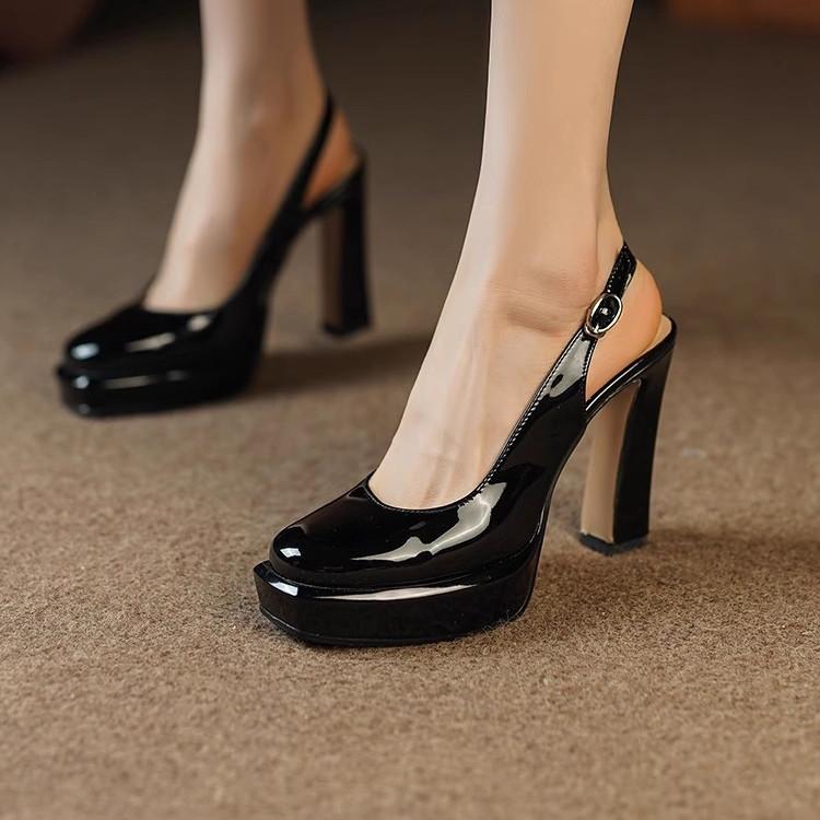 Móda 2025 Večerní Špičatá Dámská Letní Obuv Super Vysoký Podpatek Platforma Černá Luxusní Značka Nejnovější Bota