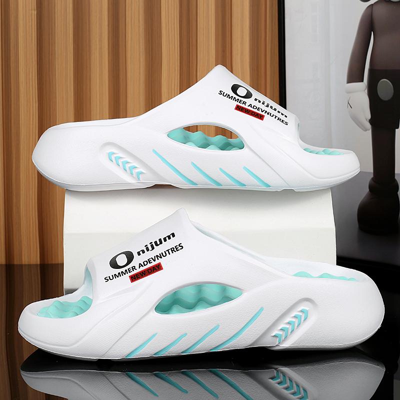 Men Slippers Summer New Slides Sandals EVA Soft-sole Unisex Men Women Family Indoor Outdoor Walking Beach Shoes Zapatillas Male