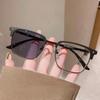 Vintage PC Metal Photochromic Glasses Square Half Frame Reading Glasses Anti Blue Light Anti Eyestrain Reading Glasses