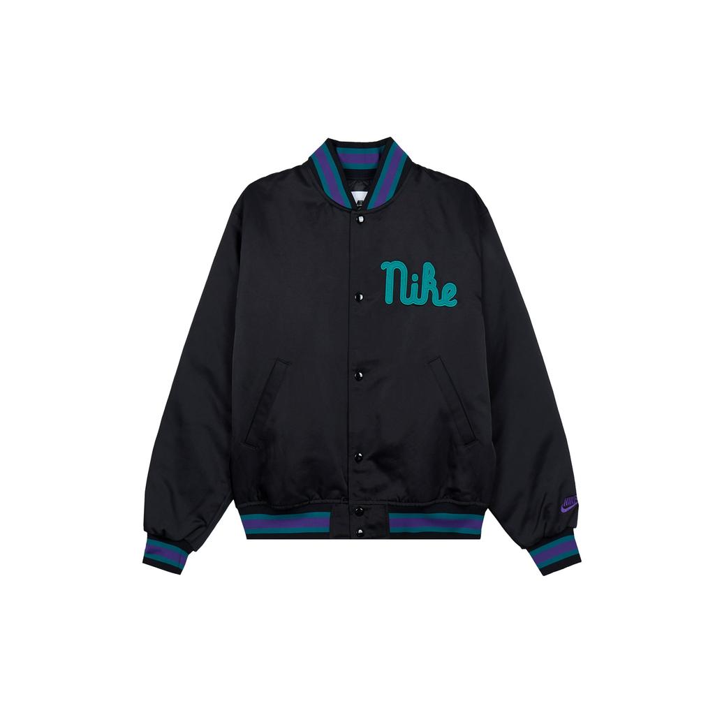 Nike Dugout Embroidered Letter Baseball Collar Casual Loose Jacket Men Jacket Black FQ7970-010