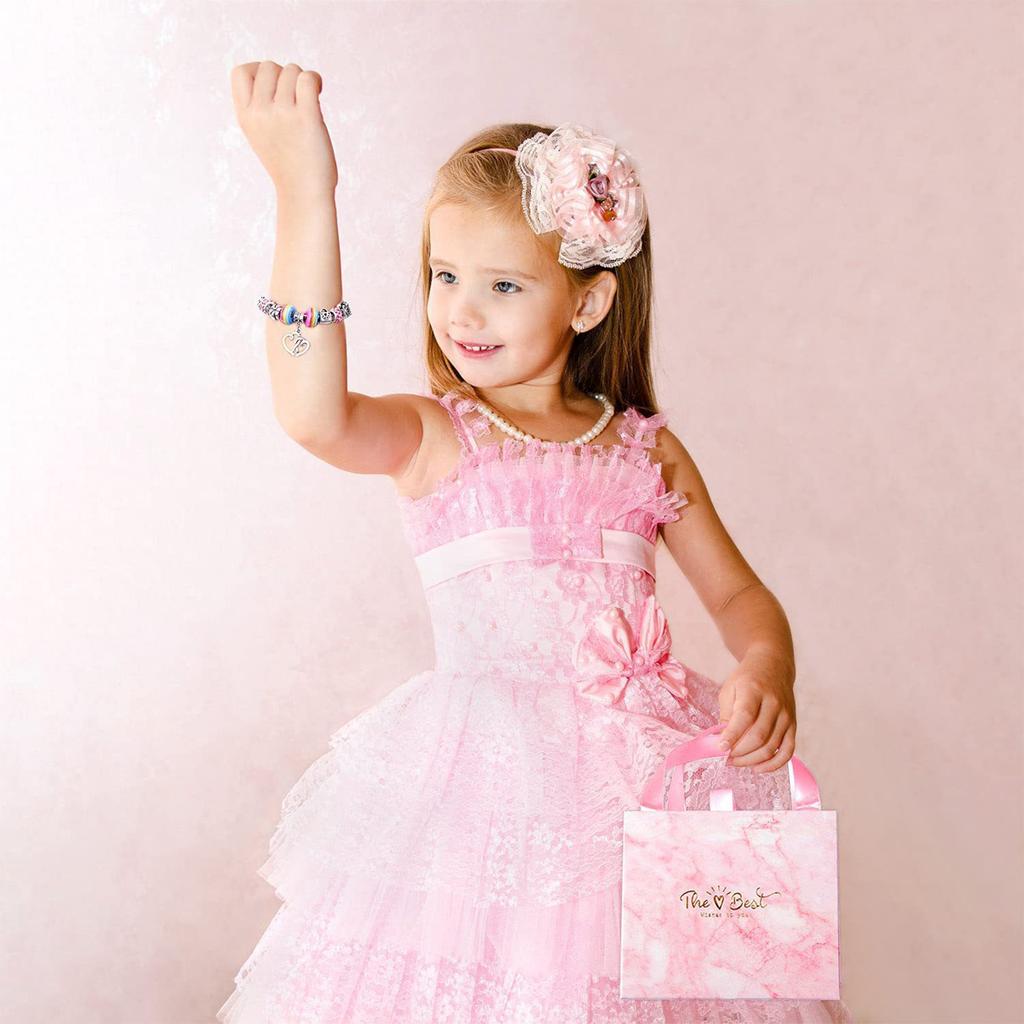 Bracelet Making Kit Fun Toddler DIY Jewelry Making Kit for Bracelets Necklaces Pendants 75 Accessories