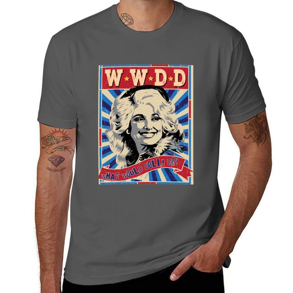 Vintage für Parton Geschenk Dolly Damen Herren T-Shirt Arbeit Outdoor Kurzarm Tee