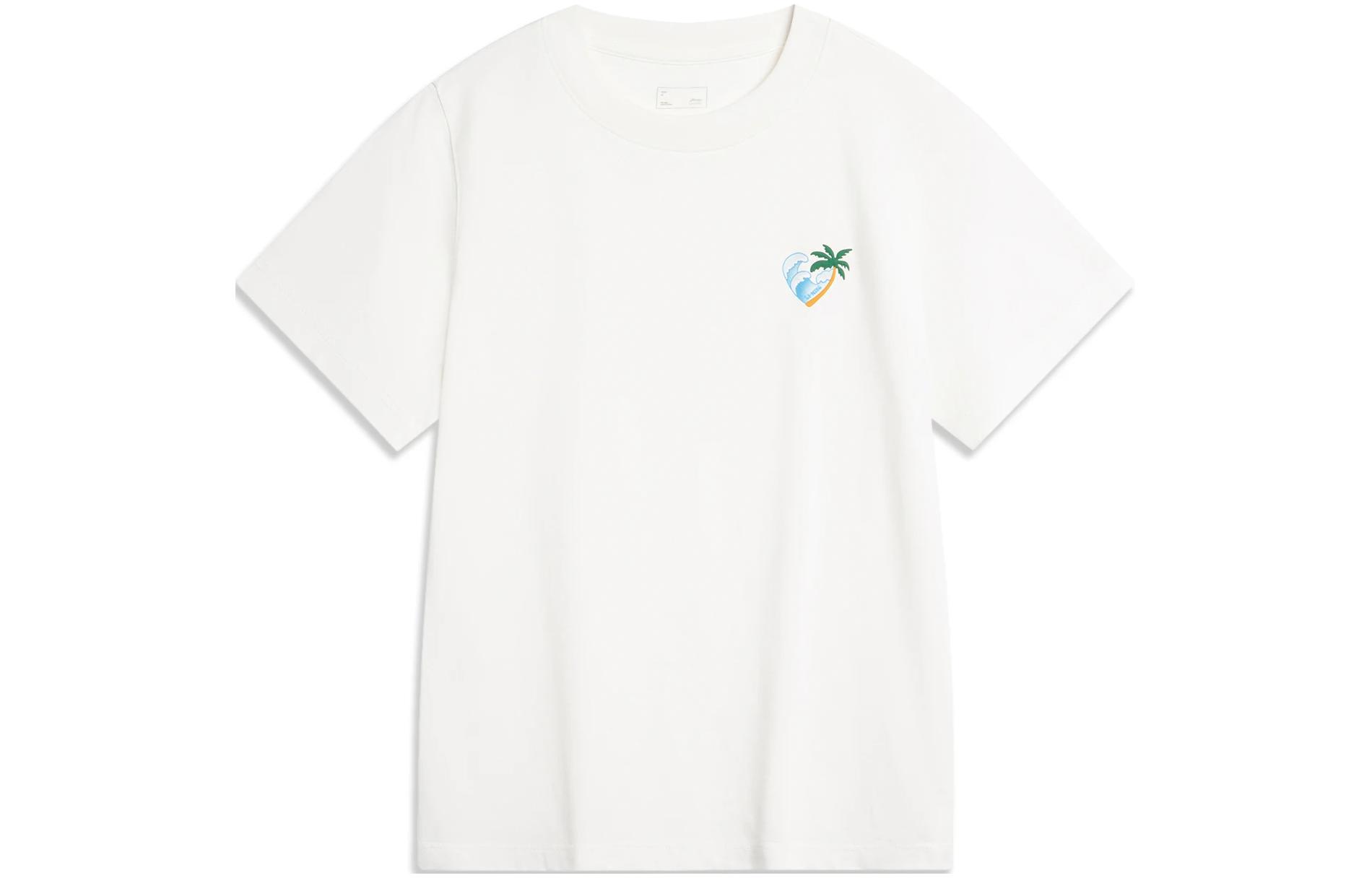 Li Ning Sports Life Collection T Shirt Women s Ivory AHSU352-1 XL