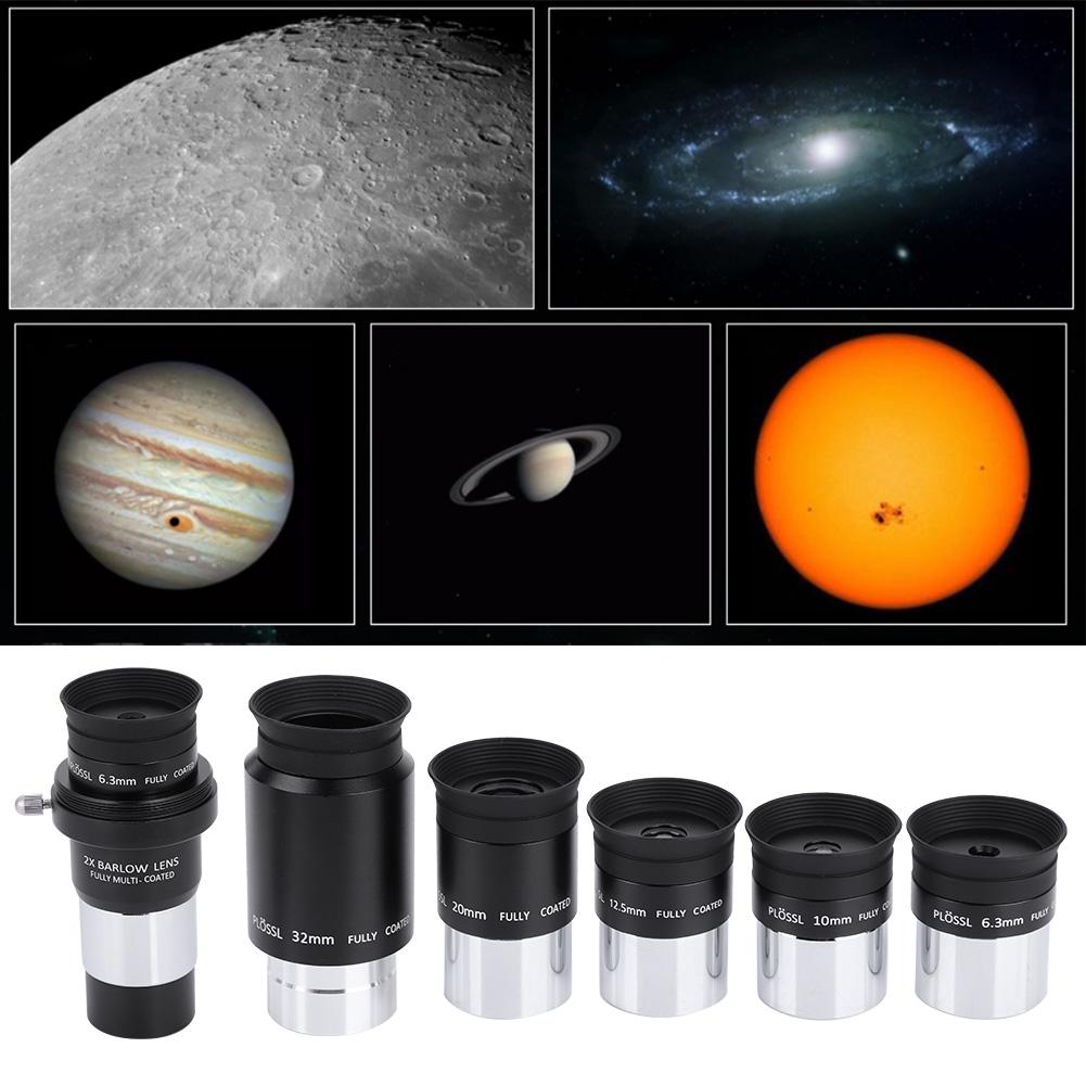 2X Telescope Barlow Lens Plossl 6.3mm 10mm 12.5mm 20mm 32mm Eyepieces