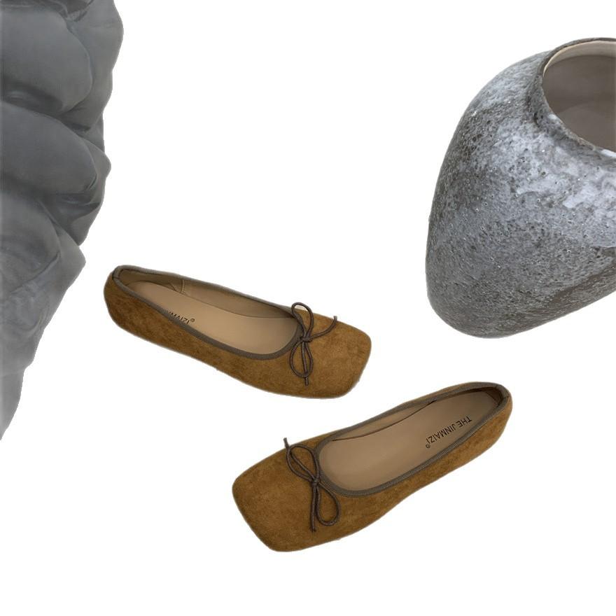 Französische Abendschuhe Damen 2025 neu Temperament elegant Prominente Seide eckige Zehenpartie leichte Einzelne Schuhe