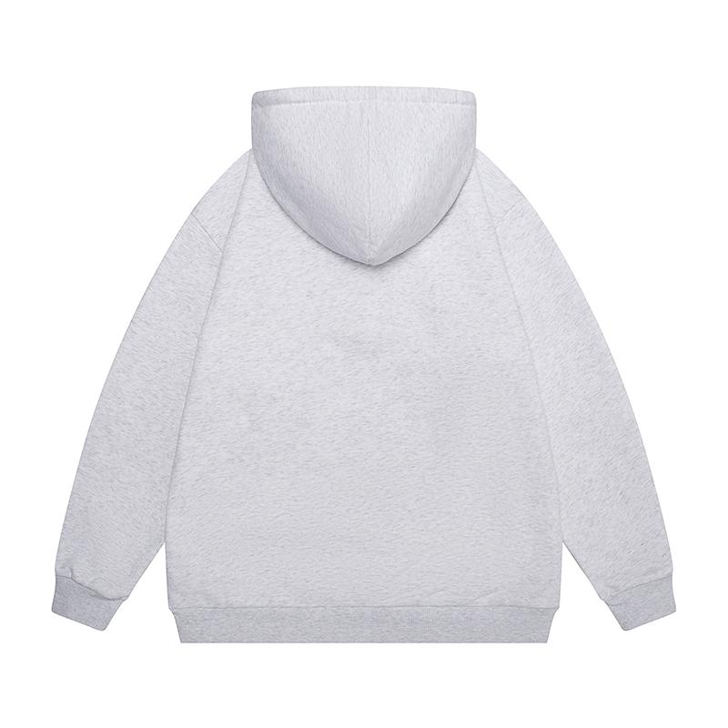 Solid Color Loose Half Zipper Hooded Sweatshirt Casual Long Sleeve Unisex Pullover Hoodie