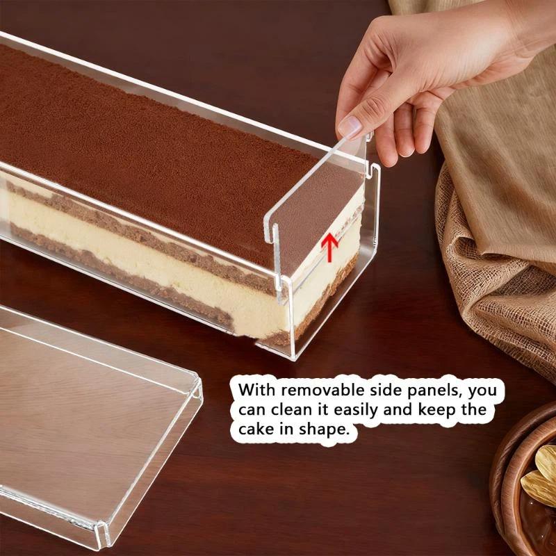 Transparente Tiramisu-Box Tiramisu-Behälter Multifunktional Acryl Stabil Rechteckig Backform Für Hochzeit Küche Bäckerei