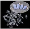 NPAH Short Oval False Nails 500Pcs 10Sizes Full Cover Acrylic Nail Tips For Art Nail Design (Clear,1C)