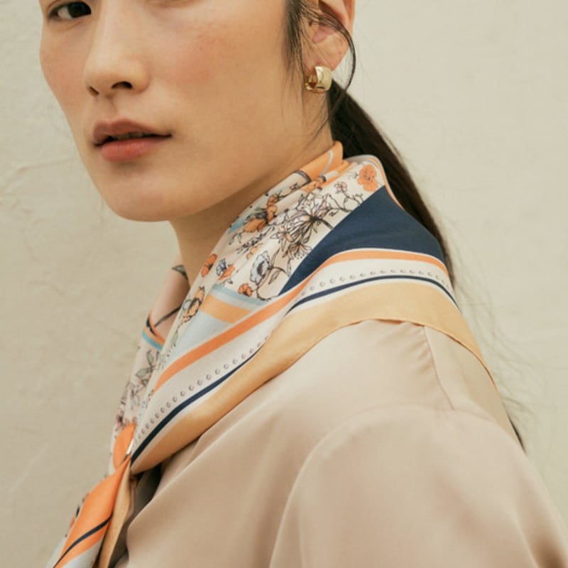 Saint Luxure Petite Mini Scarf Plum SL22SMSPL