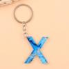Ciondolo Acrilico con Stampa Oceano Blu con 26 Lettere Inglesi - Ornamento da Appendere alla Moda
