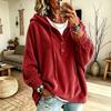 Women's Relaxed Fit Corduroy Half-Button Casual Top
