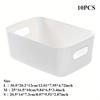 10Pcs Plastic storage box, desktop large storage box, cosmetics and miscellaneous items sorting, dormitory storage box