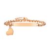 Customized ID Bracelet for Women, Stainless Steel Heart Bracelet,engraved Personalized Frienship Valentine's Day Gift