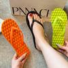 Flip-flops women's summer new non-slip outdoor wear solid color pinched feet seaside beach couple men's cool slippers
