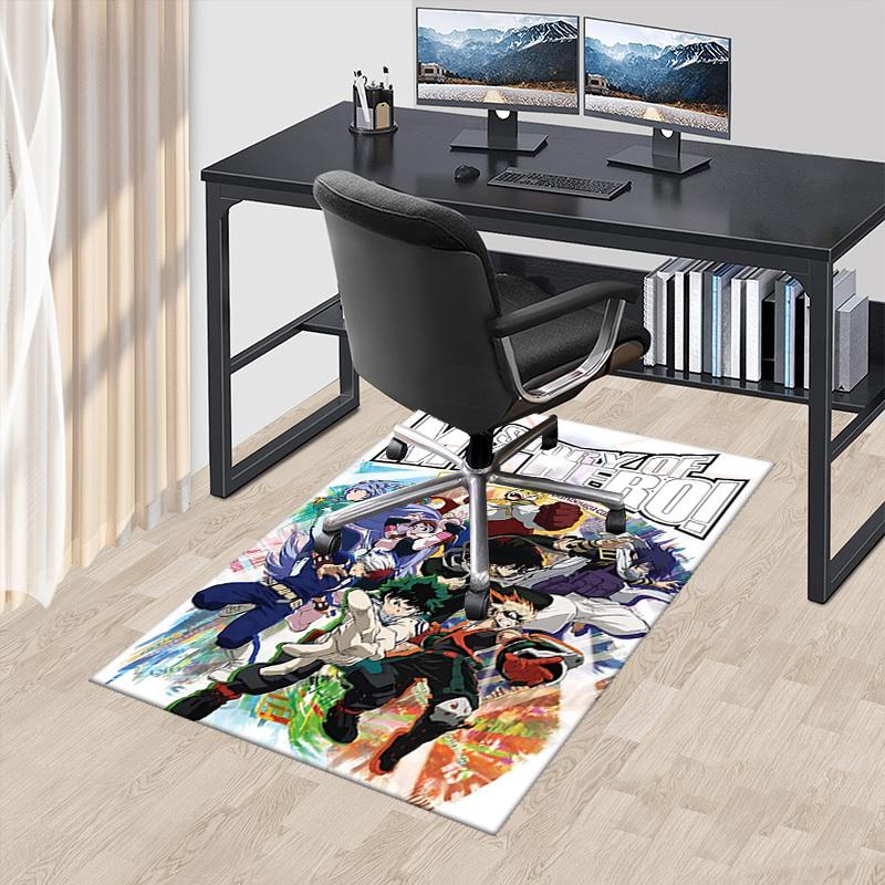 

1pc My Hero Academia Chair Mat - Anime Cartoon Design Office Rug, Non-Slip Carpet for Desk, Suitable for Home Decor, Living Room, Bedroom, Game Room, 60cm by 90cm
