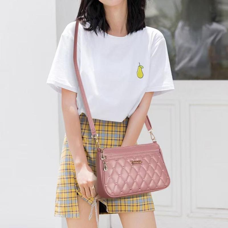 YOUHUAGUO Krásná dámská taška s vyšívacím popruhem, více kapsami a velkokapacitní taška přes rameno Módní dámská taška