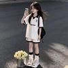 Girls' Super Beautiful Set 2026 Summer New Style Children's Sports Short-sleeved Shorts Casual Two-piece Set