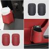 1 Car Door Cup Holder & Mobile Phone Holder, PU Leather Car Beverage Holder, Storage Box