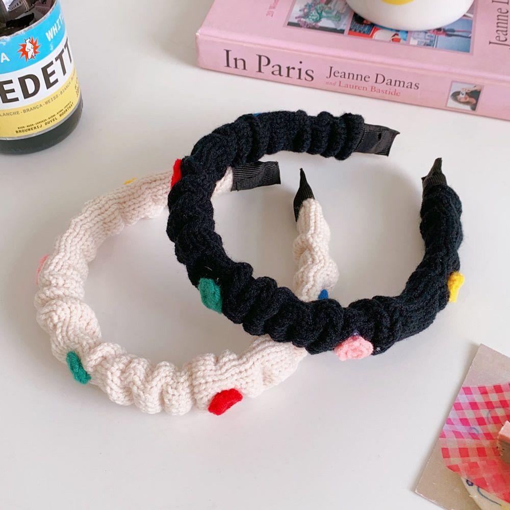 

Female Head Hoop Women Hair Hoop Korean Style Headband Hair Accessories Knitted Wool Hairband