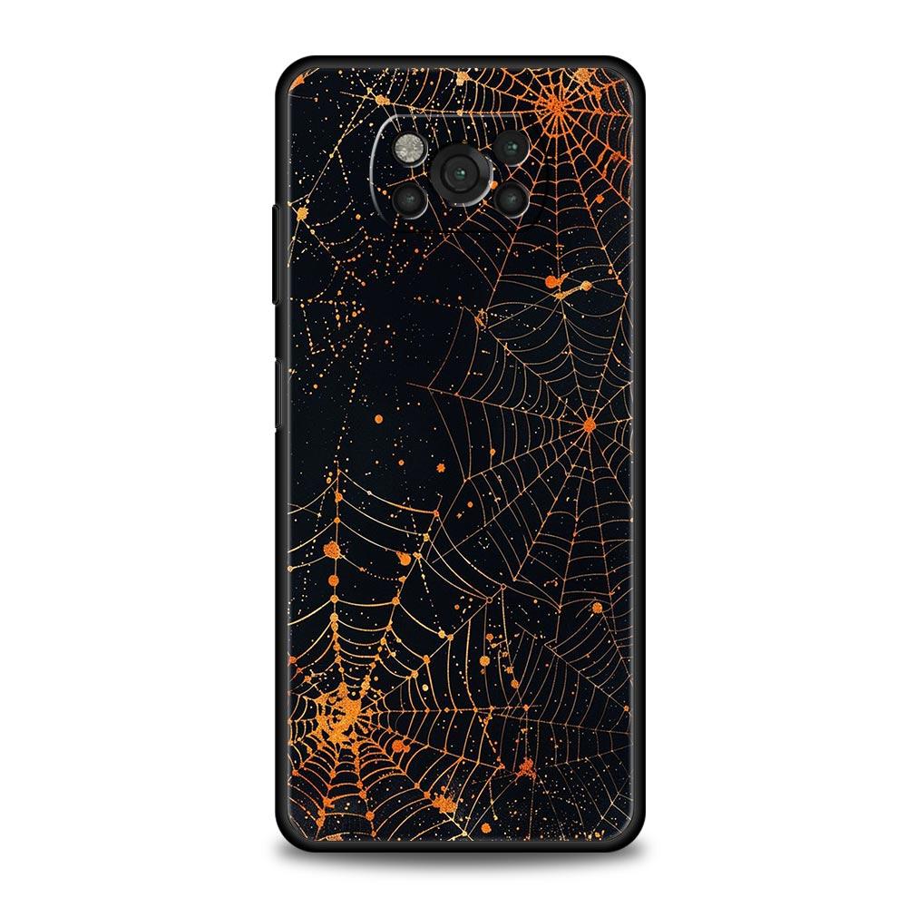 Spider Web Phone Case Cover for Xiaomi Poco F7 Ultra F6 F5 F4 F3 X6 X5 X4 X3 NFC C51 C55 M4 GT 5G Soft TPU Shell Fundas Capas