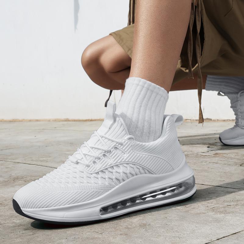Full Hand zoom Air cushioned sneakers for men 48 Extra large men's breathable Student teen flying woven running shoes