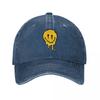 Acid Smiling Jarní Podzimní čepice Táta kšiltovka Vintage Smile Smiling Face Čepice Bavlna Sportovní Casquette