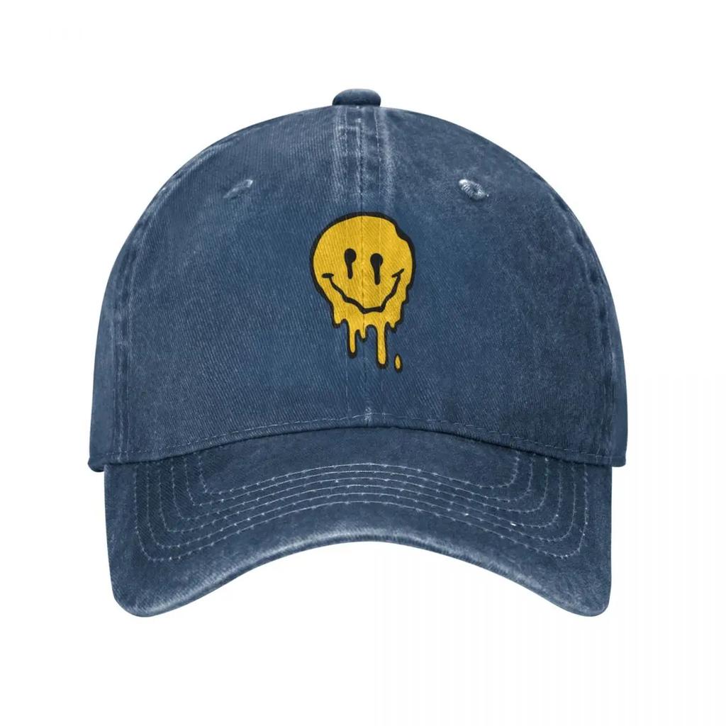 Acid Smiling Jarní Podzimní čepice Táta kšiltovka Vintage Smile Smiling Face Čepice Bavlna Sportovní Casquette