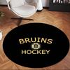 Boston Bruin (1) Round Office Rug Decorative Floor Rug for Office Bedroom Living Room and Home Space