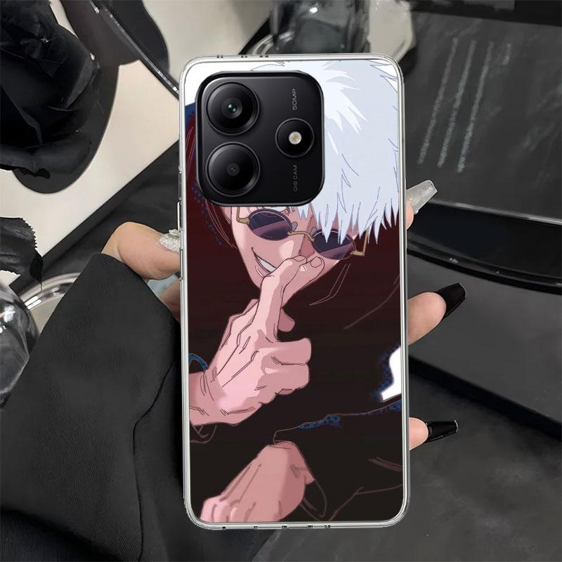 Kaisen J-Jujutsu Gojo Satoru Phone Case for Xiaomi Redmi Note 14 13 12S 12 11S 11T 11E Pro Plus 11 10 10S 4G 5G Soft Silicone Co