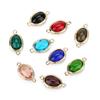 5Pcs/Lot 12×23mm Glass Pendant Smooth Colored Double Hole 2mm Pendant For Women's Earrings Making Diy Charm Bracelet Supplies