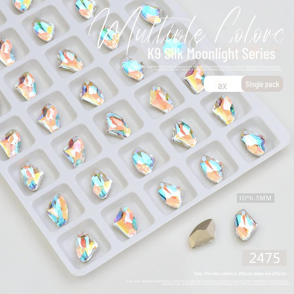 K9 Мигающее Белое Сердце-Бриллиант и Топор Украшение для Нейл-Арта