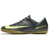 IC/IN Leather Cushioning Slip Resistant Abrasion Resistant Soccer Shoes Men's Black Green 852526-376