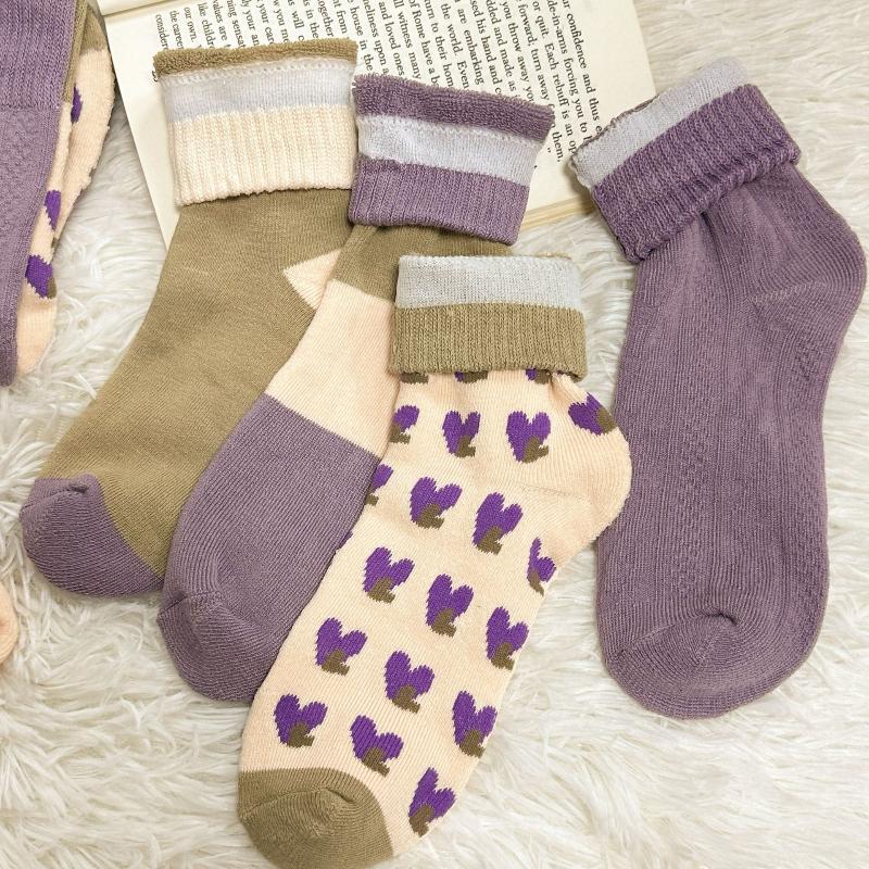 4 Pairs Women Wool Cashmere Lady Thick Winter Socks Warm Soft Solid Casual Socks