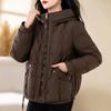 New cotton-padded women's winter short loose small thickened cotton-padded jacket hooded jacket