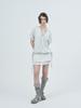 Phased Eyelet Lace Hooded Dress_Melange