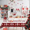 Plastic Christmas Tablecloth Snowman Snowflake Bronzing Disposable Tablecloths Table Decoration Disposable Table Cover Christmas