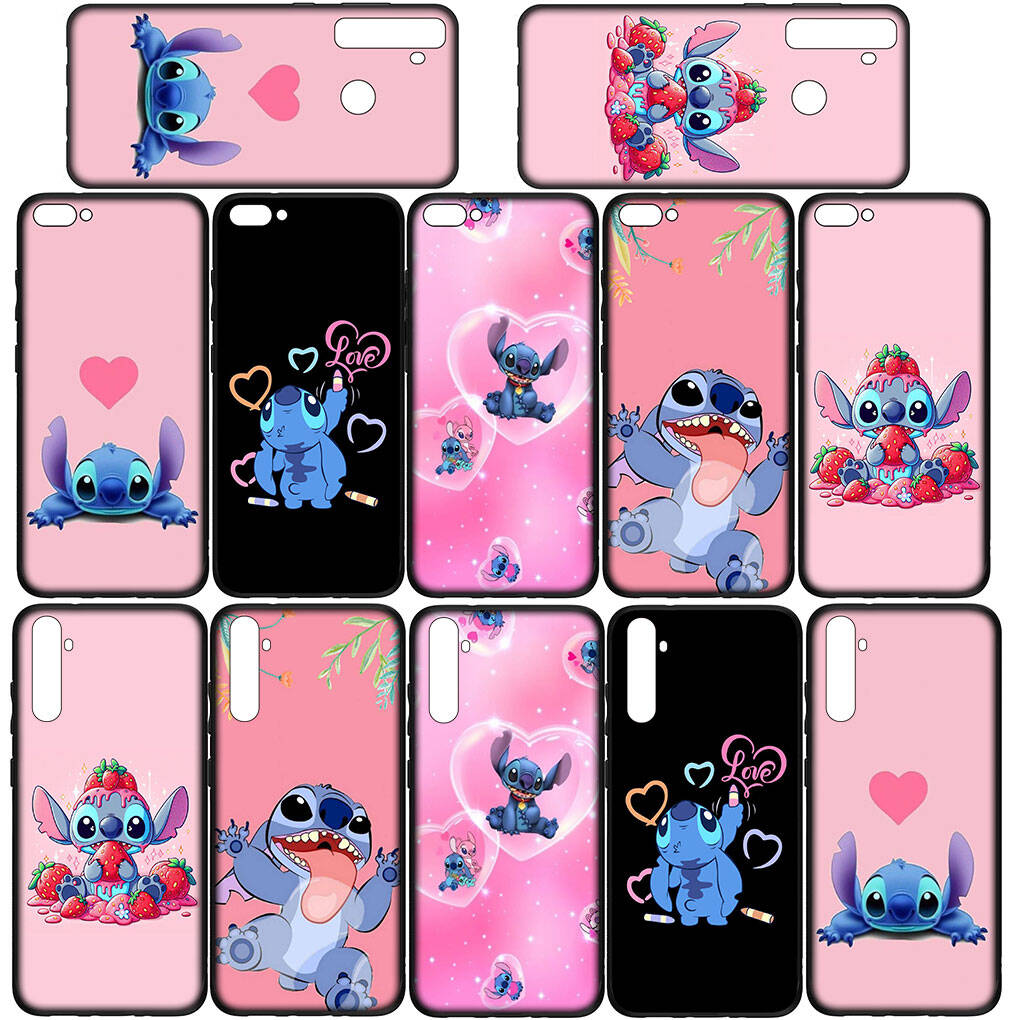 Phone Case for iPhone 17 16 15 Plus XR 16E Huawei P30 P20 Lite Redmi Note 14 12 11 13 Pro Max OPPO A60 A80 A40 A18 A38 Blue Lilo Cartoon Stitch Cover