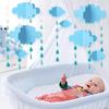 16 PCS 3D Cloud Decoration Blue Hanging Clouds and Raindrop for Cloud Ornaments Hanging Ceiling Decor for Party Nursery Children Room Ceiling