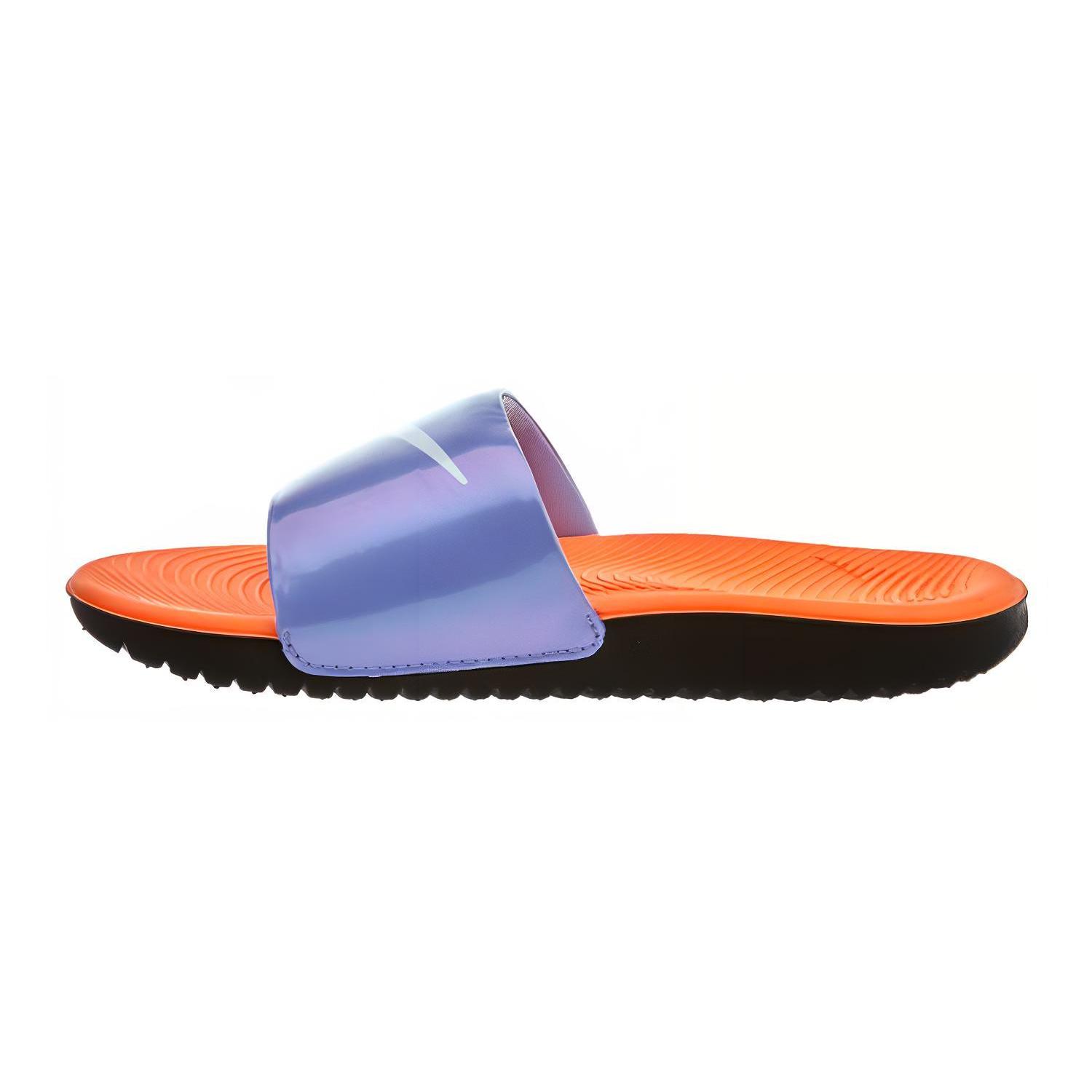 Nike Kawa Slip Resistant Abrasion Resistant Kids  Slippers Purple Orange Kids  AJ2503-001 36