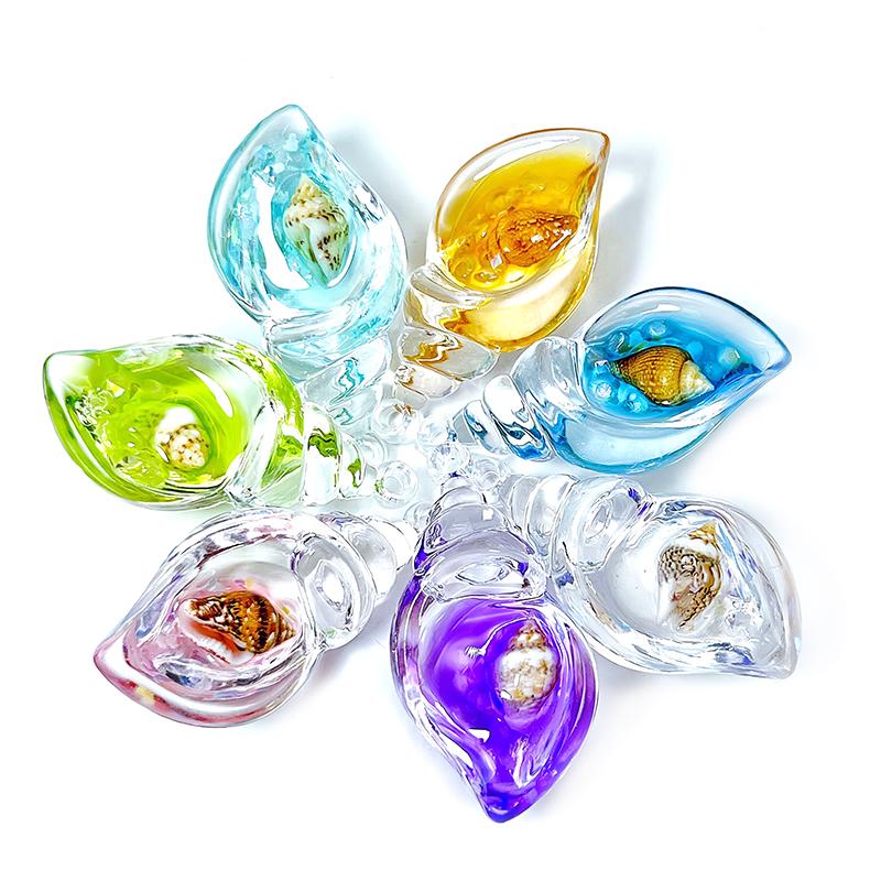 1 buc. Conci luminoase de desene animate Micro Peisaj Strălucitor Conchi în miniatură Statuie în ghiveci Mini ornamente pentru casă de păpuși de grădină.