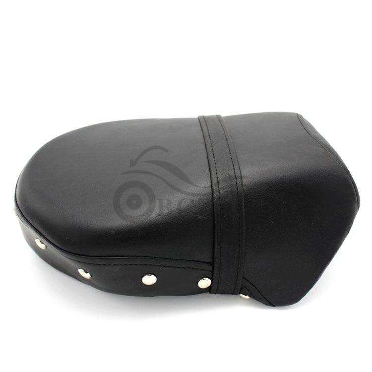 Harley 04-13 XL883/XL1200N Rear Leather Seat Cushion with Studs