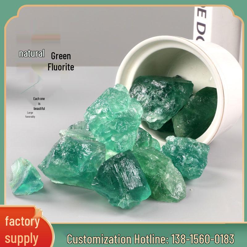 

Raw Green Fluorite Aromatherapy Stone Crystal Bonsai Ornaments Knife Cut 1-2cm, 100g