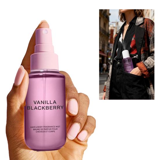 100ML Vanilla Black Berry Fragrance Spray Long Lasting Natural Cream Fruity Fragrance Soothing Scent Neck Wrist Hair Body Liquid Mist Perfume