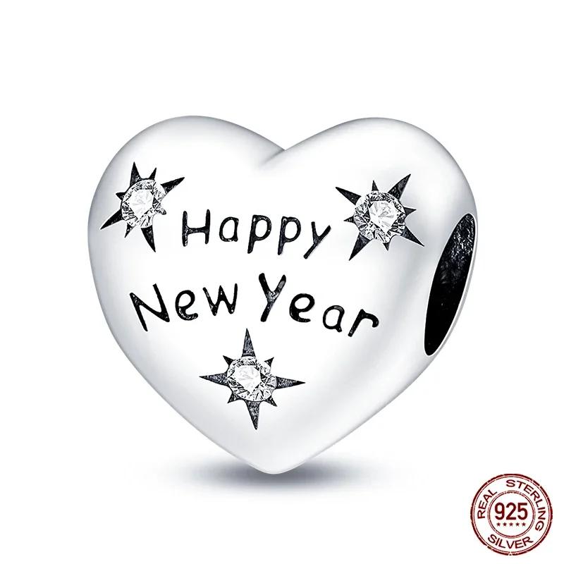 New Copper Romantic Heart Series Charms Beads Fit Original Bracelet Diy Mother'S Day Jewelry Gifts