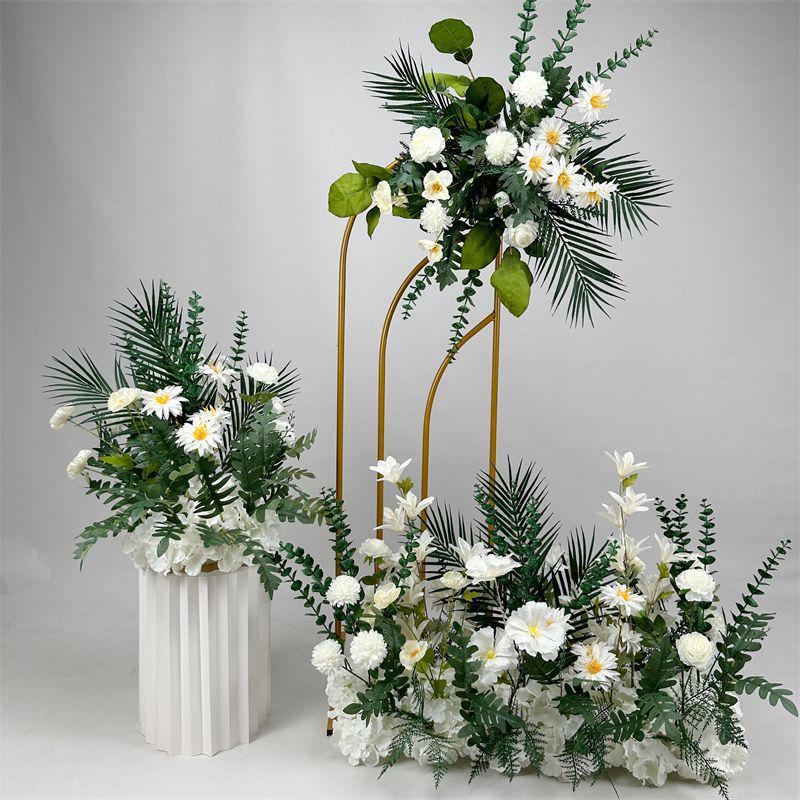 Wedding Floristry: Simulated Flower Scene Arrangement with Seven Optional Colors for T-Stage and Aisle Decoration