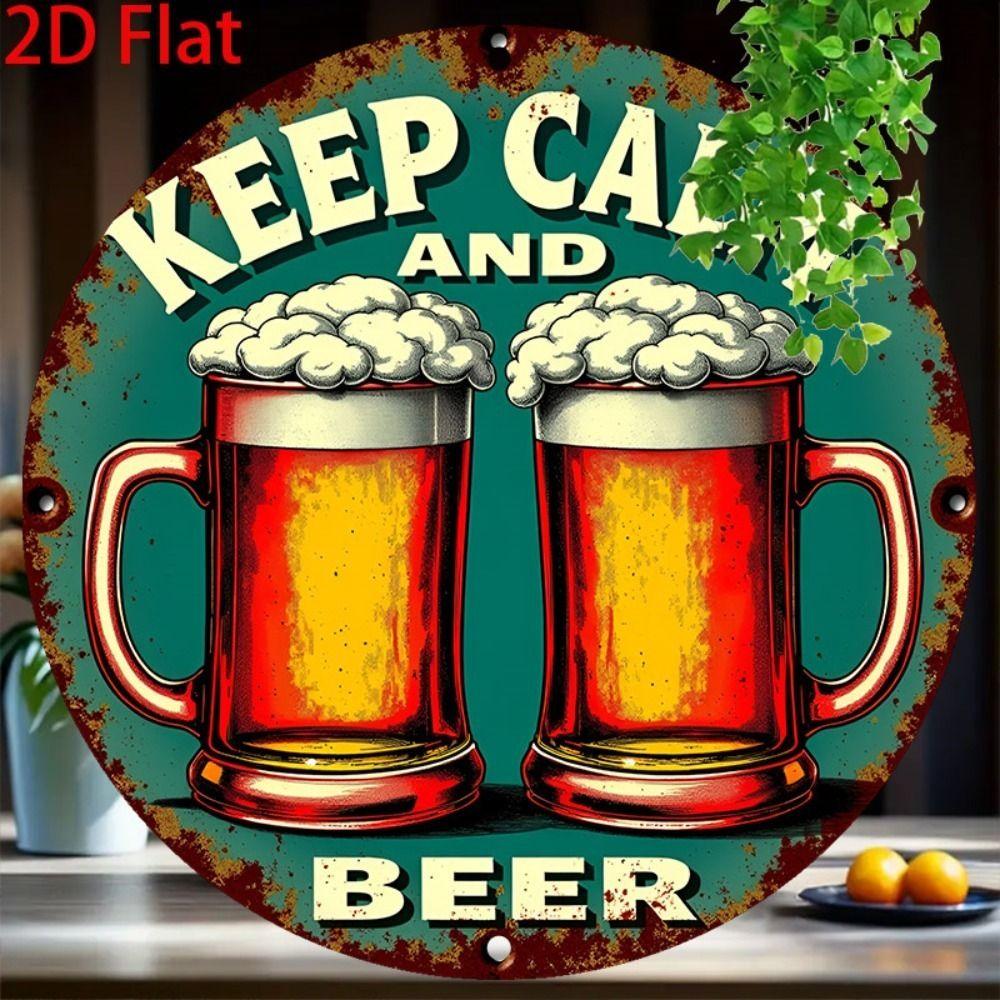 Segno in Latta Metallico Birra Decorazione Murale 20x30cm