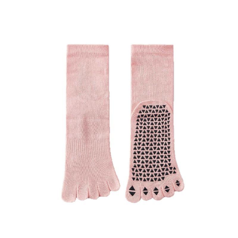 Women's Professional Non-slip Indoor Sports Fitness Dance Yoga Pilates Wicking Sweat Five Finger Cotton Socks